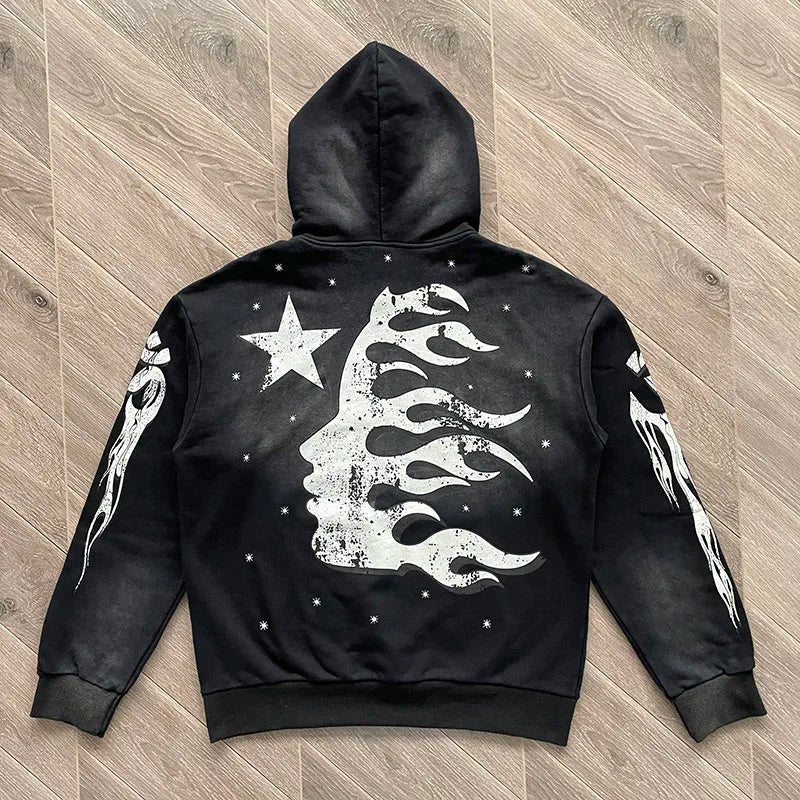 HS flare  flame hoodie - ATFH