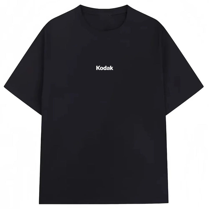 2026 Kodak Minimalist Center Logo T-Shirt, Vintage Film Brand Print, Casual Cotton Short Sleeve for Photography & Retro Fans ATFH