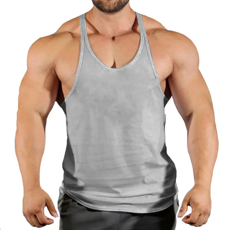 Hot Sale Gym Cotton Singlets Canotte Bodybuilding Stringer Tank Top NO PANI NO GAIN Fitness Shirt Muscle Guys Sleeveless Tanktop