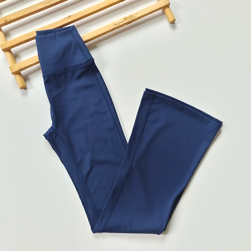High-end Seamless High-Waist Flare Yoga Pants Women's Bell-Bottom Fitness Trousers High-Elastic Gym Tight Sports Leggings ATFH