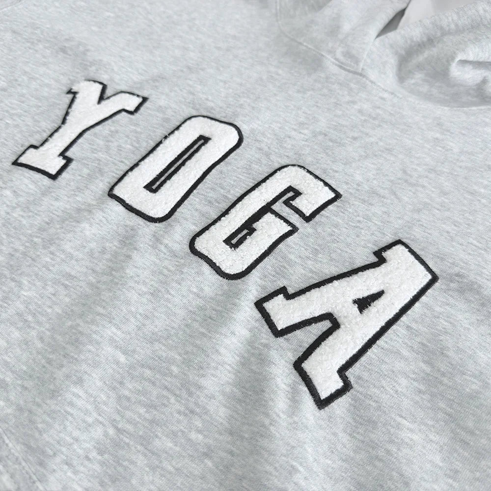 Casual Hooded Hoodies Women Autumn Winter Sweatshirts Letter Embroidery Female Long Sleeve Pullover Tops Oversized Streetwear - ATFH