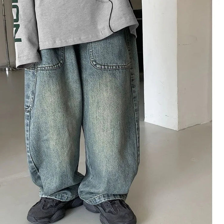 Spring Autumn Toddler Boys Denim Pants Cotton Animepattern Babys Boys Jeans Casual Loose Elastic Waist Trousers For Children Boy ATFH