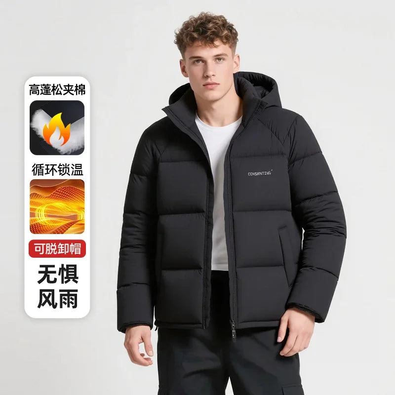 Men's Cold Hoodied Parka Clothes Thicken Zipper Mens Jackets Men Warm Winter Coat Men Plus Size New Waterproof Winter Jacket