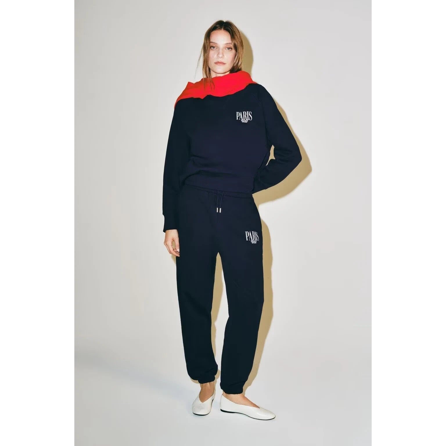 Early Autumn New Arrival Women's Fashion Set Letter Print Sweatshirt Long Pants Polyester Fiber Long Sleeve Hoodie Two-Piece Set