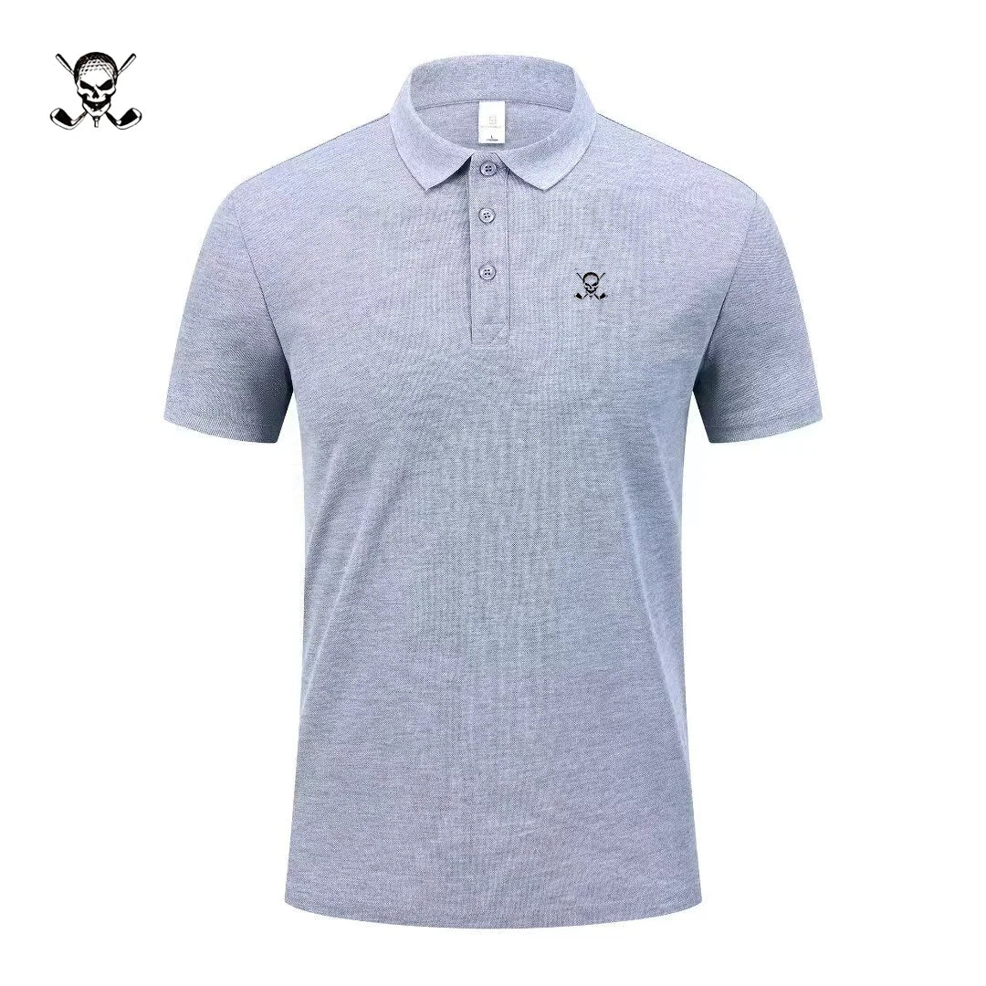 Fashion brand polo shirt short sleeved men's printed design top summer new comfortable breathable high-end casual lapel T-shirt