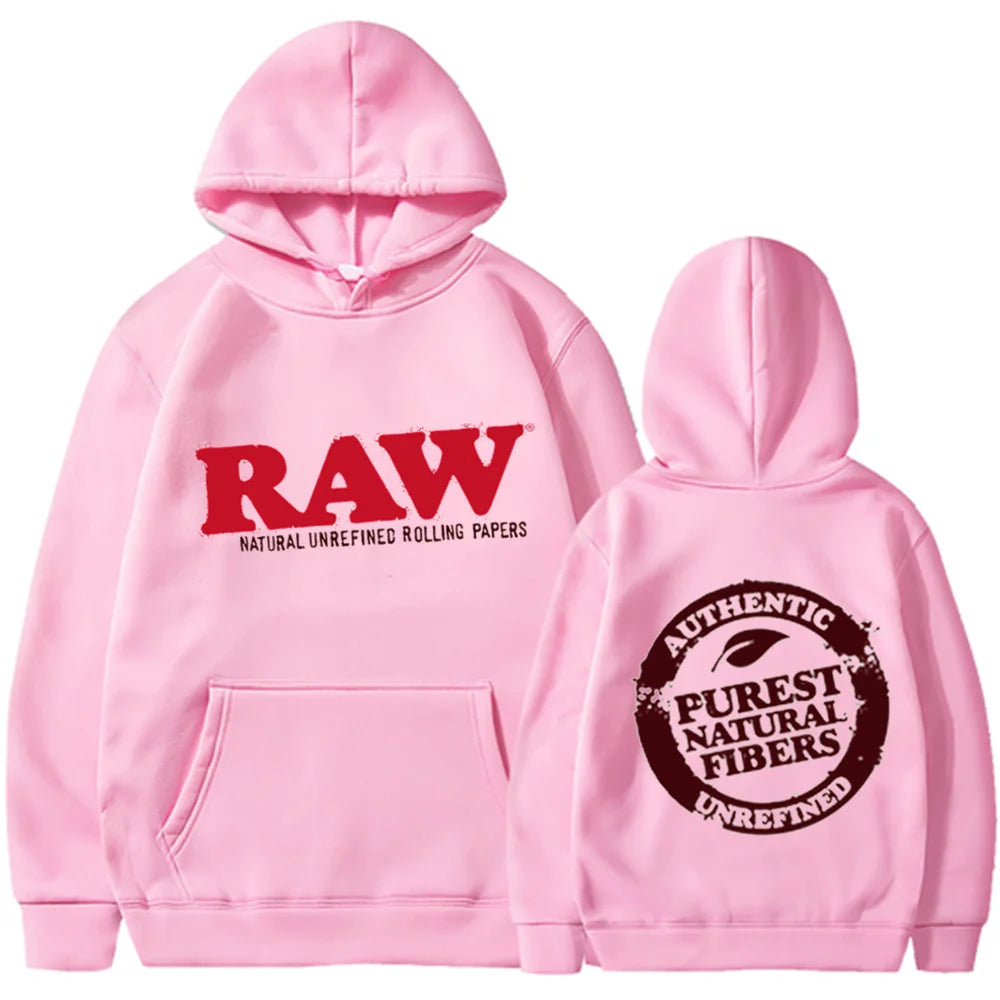 RAW 2026 Fashion Hoodie Men Sweater Fleece Hooded Harajuku Hip Hop Casual Men Ladies Hoodie High Quality Pullover Hoodie - ATFH