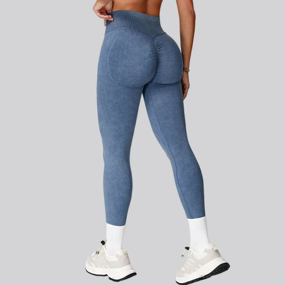 "New Seamless Sports Pants Lifting Buttocks Sports Tight Pants Women's High Waisted Elastic Fitness Workout Running Yoga Legging - ATFH