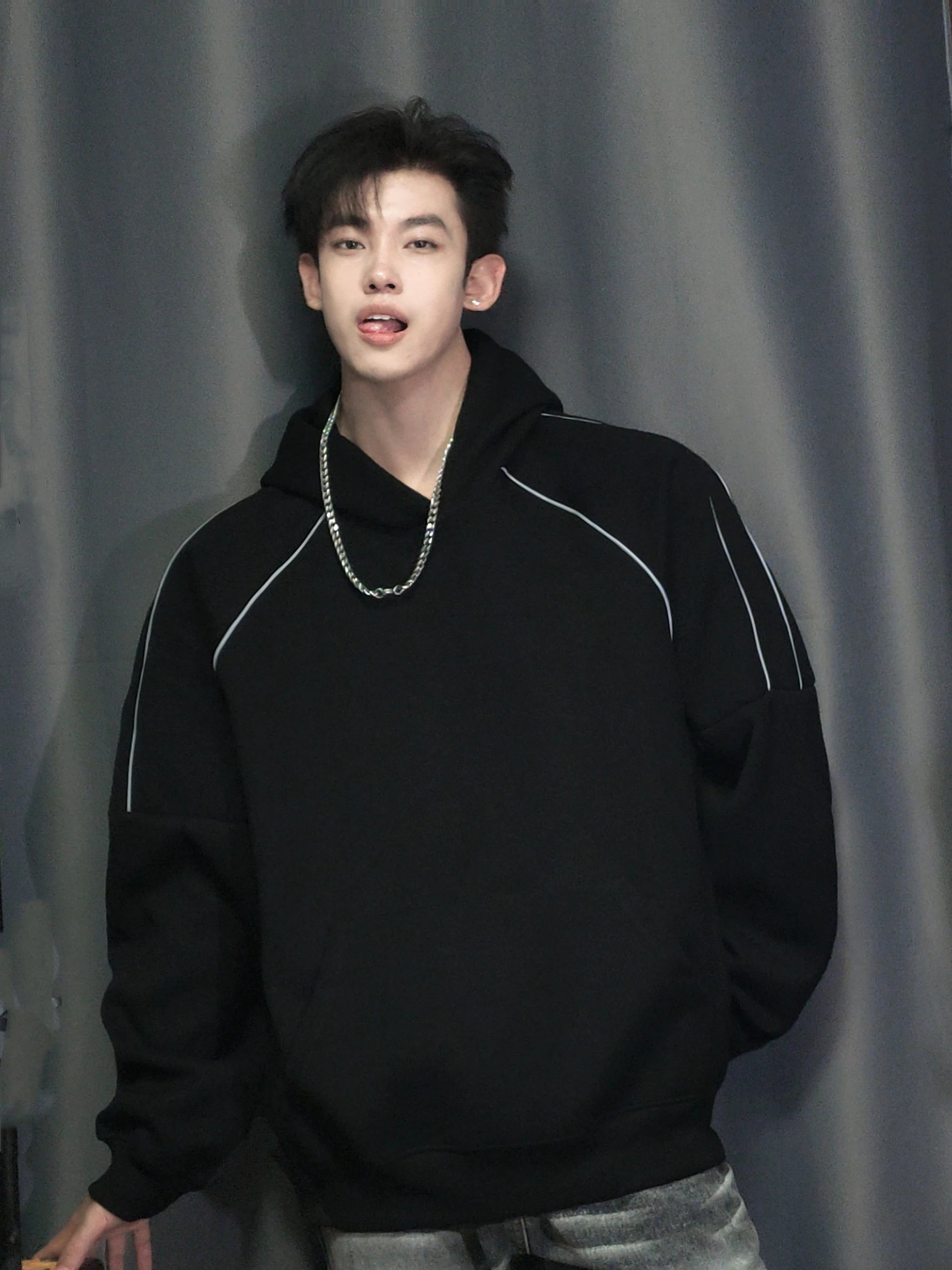 Men‘s Hoodie Long Sleeve Pullover Fashion Clothing Casual Solid Color Male Spring Autumn Hooded Solid Color Streetwear Q20 - ATFH