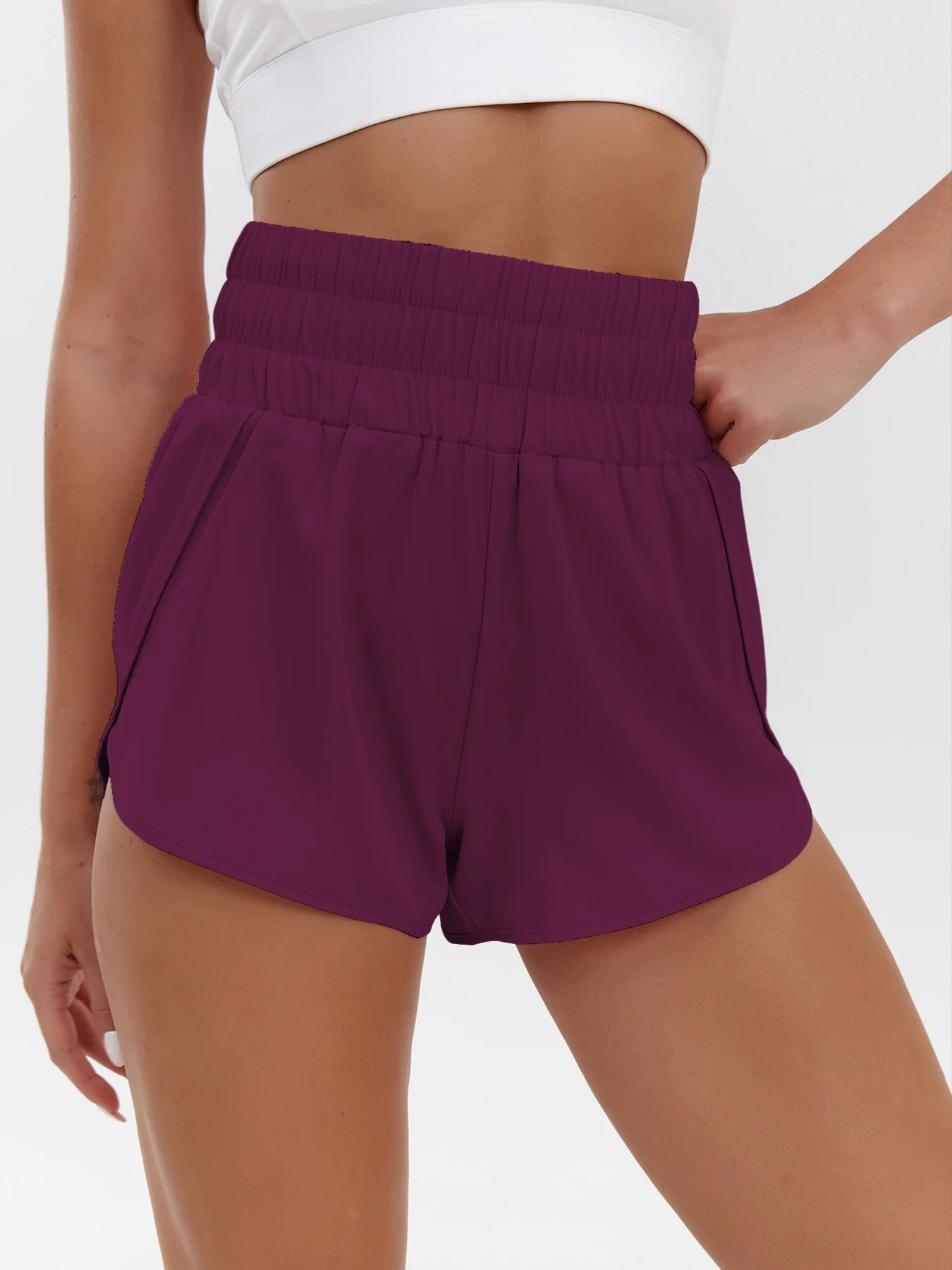 2025 New European and American Women's Shorts High Waist Elastic Loose Quick-drying Sports Casual Shorts Breathable Pants Tahsi Fashion House