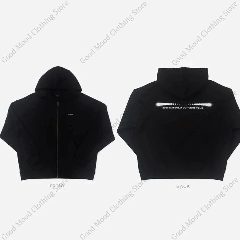 KAI KAION Concert Hoodies Fashion Popular Letter Print Zipper Hoodie Street Trend Men Women High Quality Thick Warm Sweatshirt - ATFH