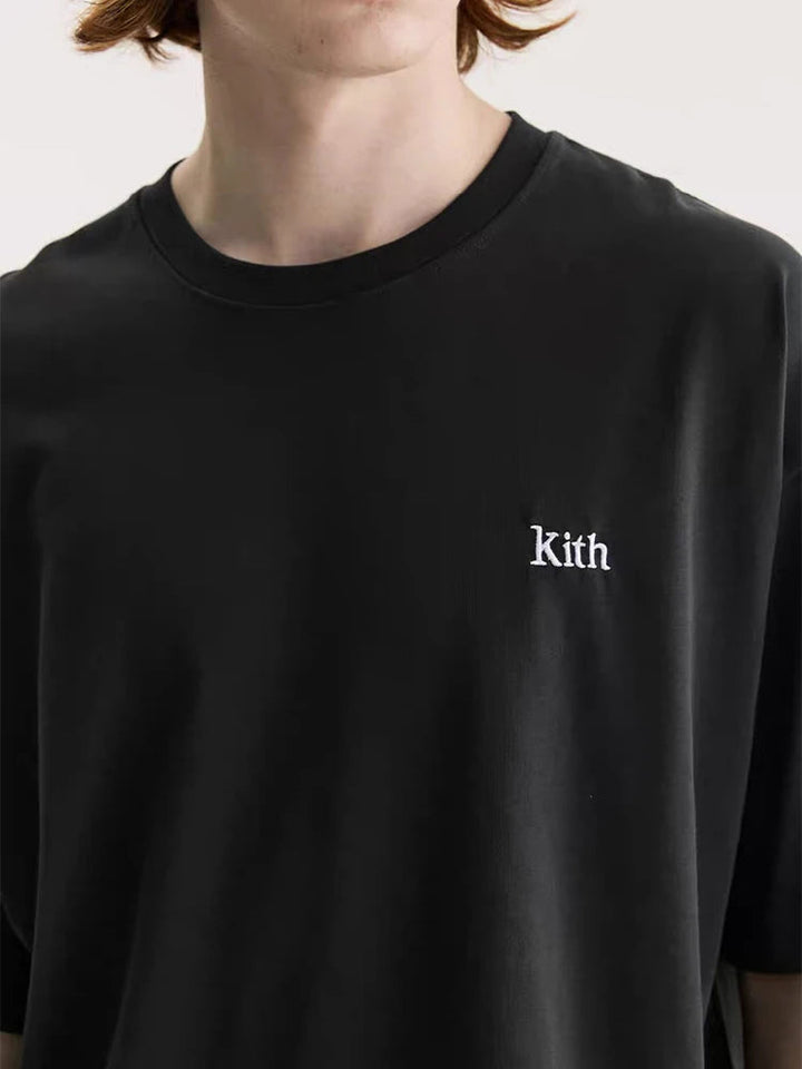 Summer Exported to Japan Korean Cotton Men Women T-shirt Embroidery letter Logo Couple Casual Loose O-Neck Short Sleeve Tees ATFH