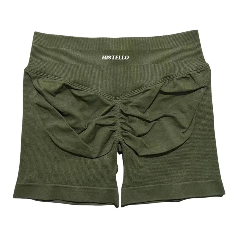HISTELLO Sports Shorts Df Substitute High Waist Women Yoga Workout Short Seamless Leggings Stretch Fitness Running Gym Shorts Tahsi Fashion House