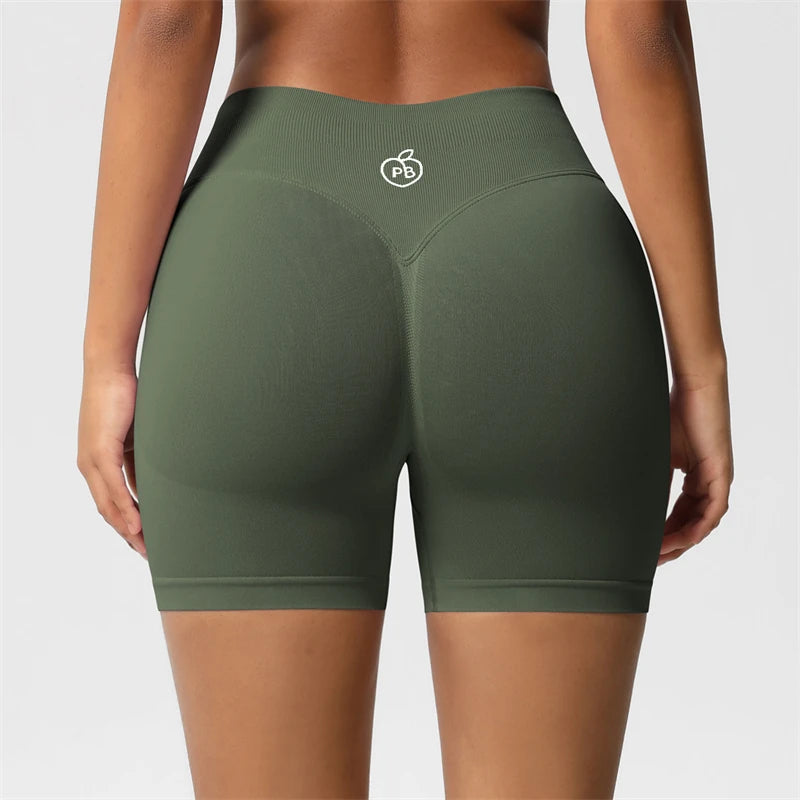 Women Bum Three Waist Sections Sports Shaping Shorts Seamless Sports Shorts For Women Cycling Jogging Fitness High Waist Push Up Tahsi Fashion House