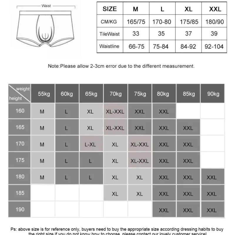 Seeinner Mens Boxer Shorts Cotton U Convex Pouch Underwear Soft Comfortable Underpants Cueca Masculina M-XXL Black White Gray