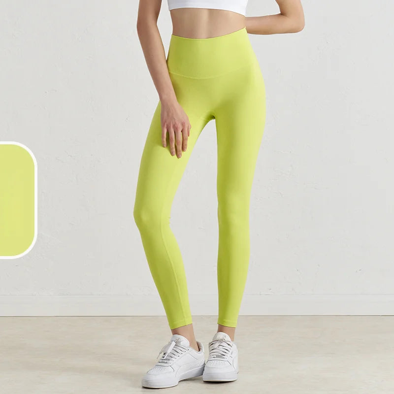 New 35 Colors Naked Feeling Yoga Pants High Waist Seamless Leggings Sport Women Fitness Gym Leggings With Pocket - ATFH