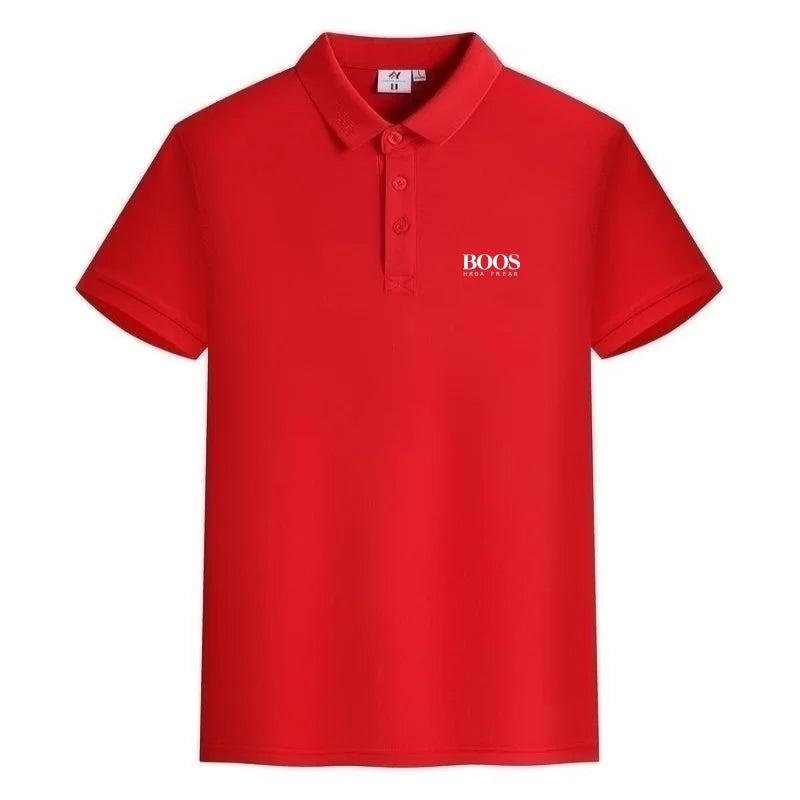 New men's high-quality short sleeved polo shirt, summer fashion, casual, comfortable, breathable and cool top