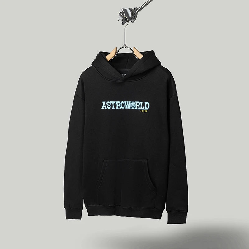 Character Letter Embroidery Black Sweatshirts for Men and Women Pullover Streetwear Baggy Casual Fleece Hoodie Oversize Hooded - ATFH