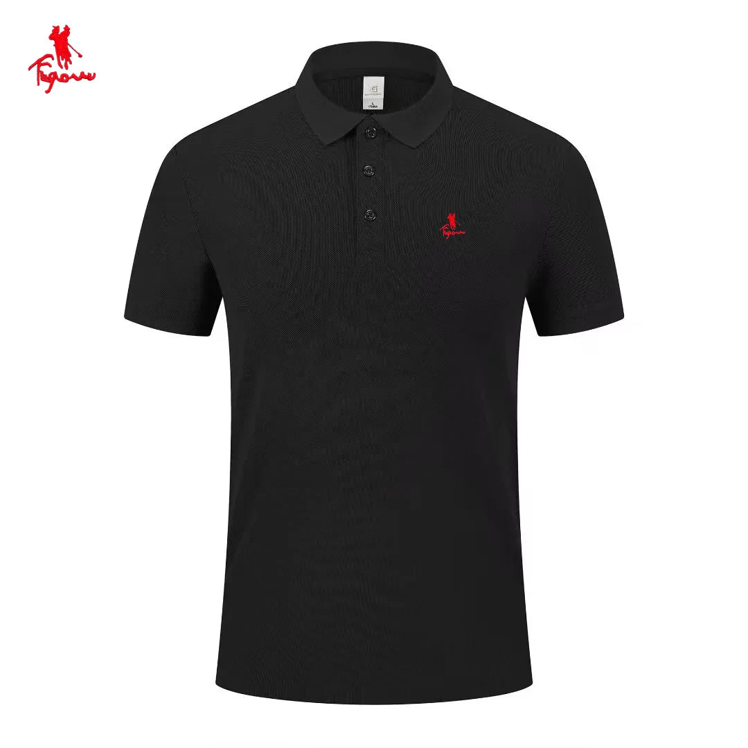 Luxury brand polo shirt short sleeved men's fashionable embroidered top summer new comfortable breathable casual lapel T-shirt