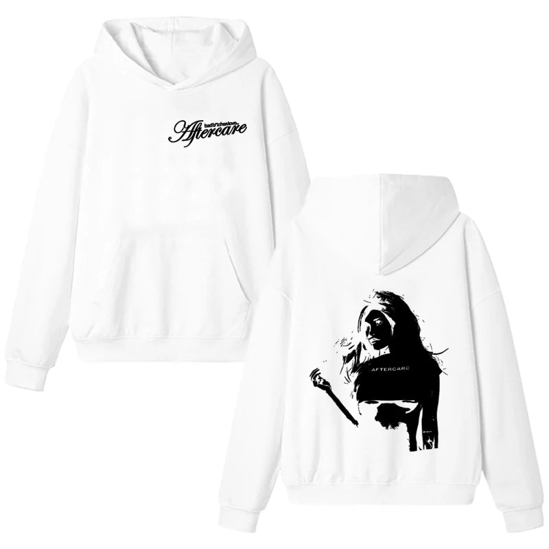 Singer Nessa Barrett music Double Sided printed Hoodie Autumn Winter Unisex fashion Fleece pullover Men women Fleece Sweatshirt - ATFH