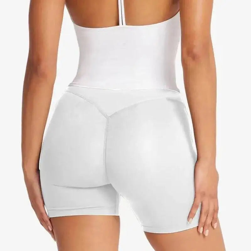 PMWRUN Womens Deep V Yoga Set Sports Bra With High Waisted Leggings/Shorts Soft Stretchy For Gym Yoga Pilates Dance Workout Wear - ATFH