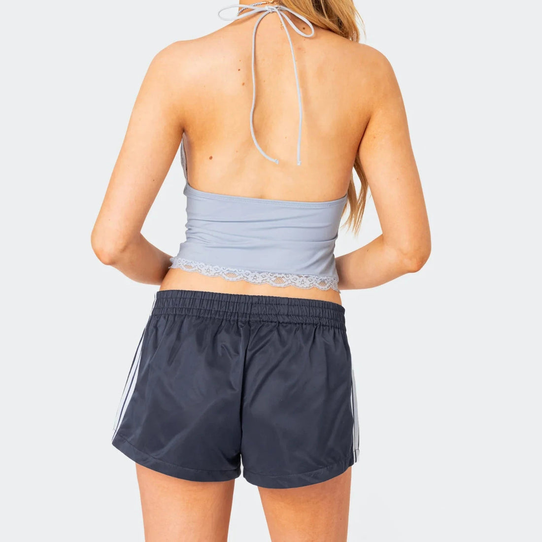 Casual Basic Women's Summer Shorts Streetwear Low Waisted Leisure Bottoms Fashion Aesthetic Y2K 90s Sided Striped Print Shorts Tahsi Fashion House