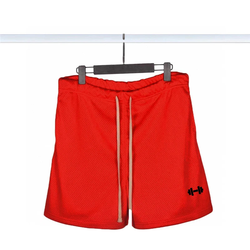 New Summer Running Shorts Mens Sports Jogging Fitness Shorts Mesh Quick Dry Gym Bodybuilding Sport Shorts Basketball Short Pants