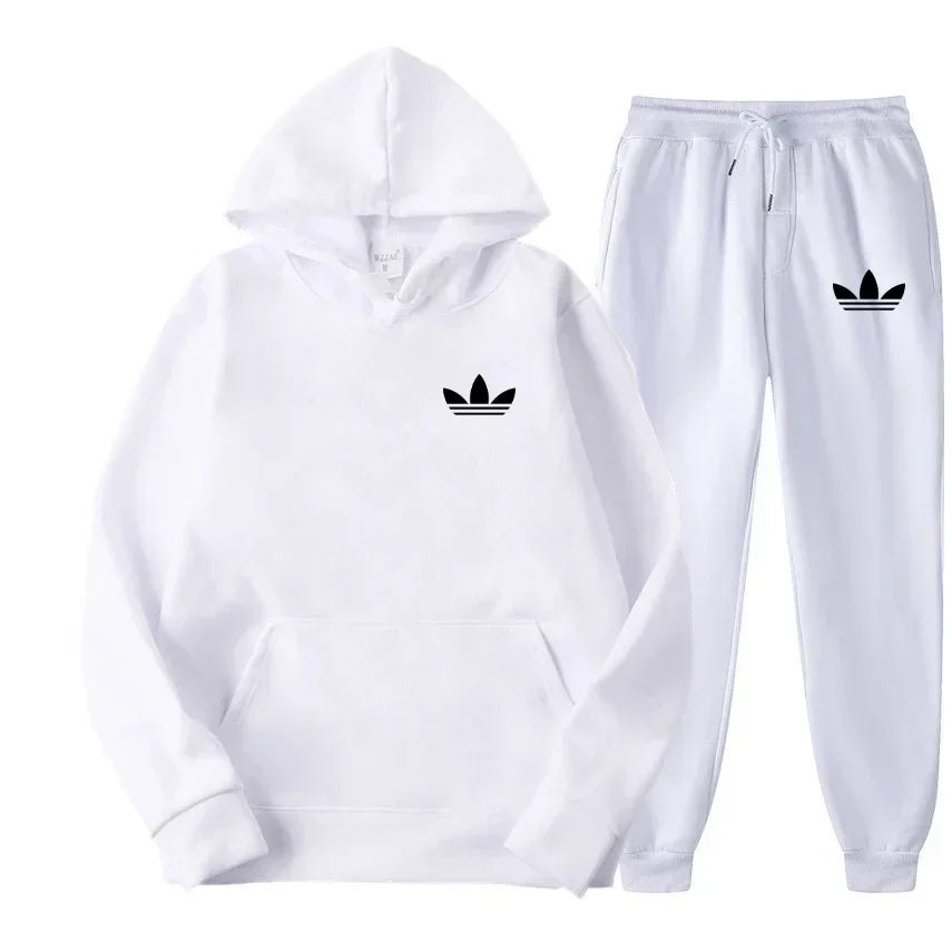 2025 New Men's Fashion Casual Tracksuits Outdoor Jogging Hooded Sets Sports Luxury Hoodie + Pants Suit Clothing - ATFH