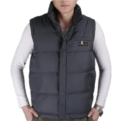 2021 Bestseller Winter Mens Cotton Vest Coats  Mandarin Collar Men Warm Windbreak Casual Waistcoat Plus Size XL-5XL 4 Color ATFH