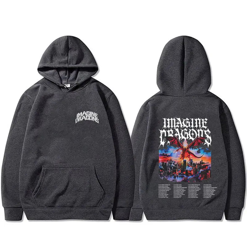 Imagine Dragons Band Loom World Tour 2026 Hoodie Men Women Rock Punk Gothic Streetwear Male Casual Oversized Pullover Hoodies - ATFH