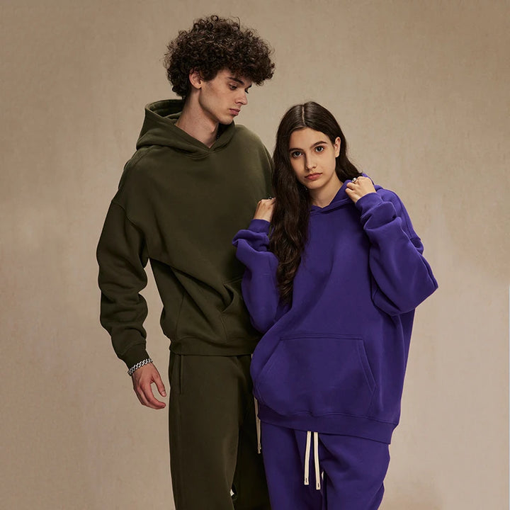 IEFB New Loose Fleece Trendy Hoodies Men Oversize Thickened Hooded Stylish Men's Sweatshirt 2026 Autumn Winter Pullover 9X1304 - ATFH