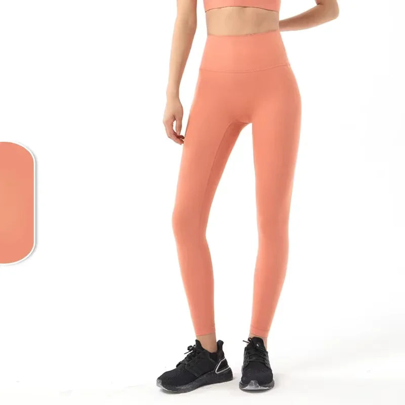 New 35 Colors Naked Feeling Yoga Pants High Waist Seamless Leggings Sport Women Fitness Gym Leggings With Pocket - ATFH