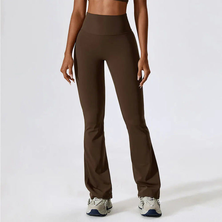 Workout Flare Leggings Yoga Pants Women High Waist Wide Leg Pants Women's Gym Fitness Sports Flared Pant Latin Dance Trousers ATFH