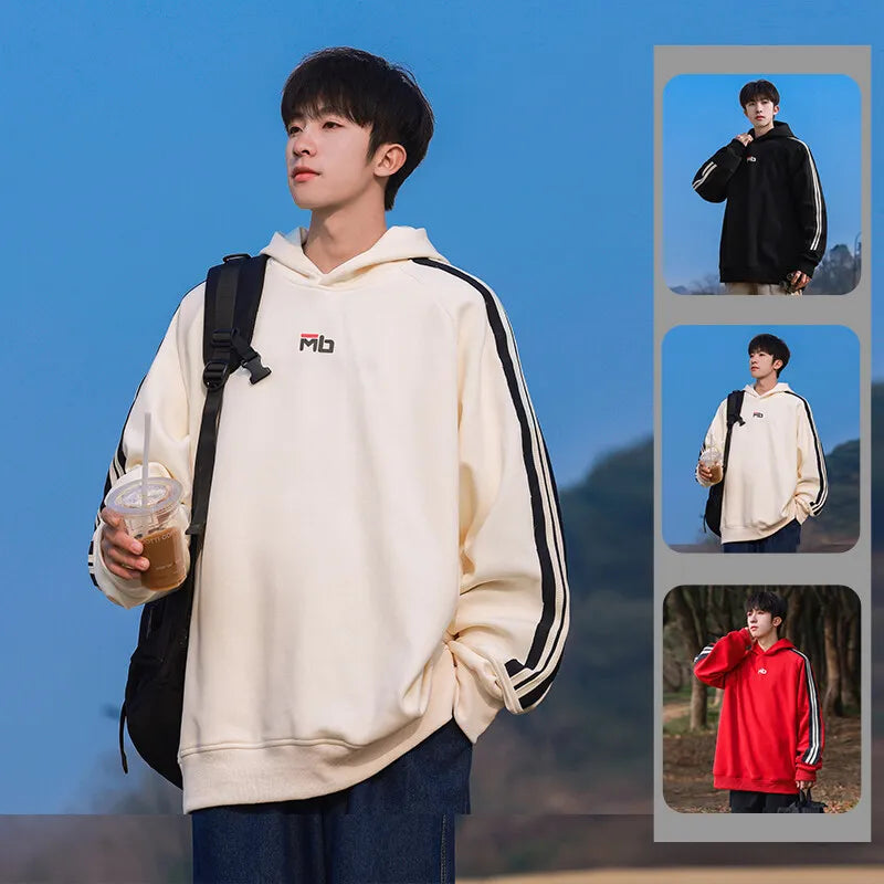 MB Men's Printed Hoodies 2025 New Korean Hoodie Street Trend Outdoor Travel Clothing Fishing Sports Tops - ATFH