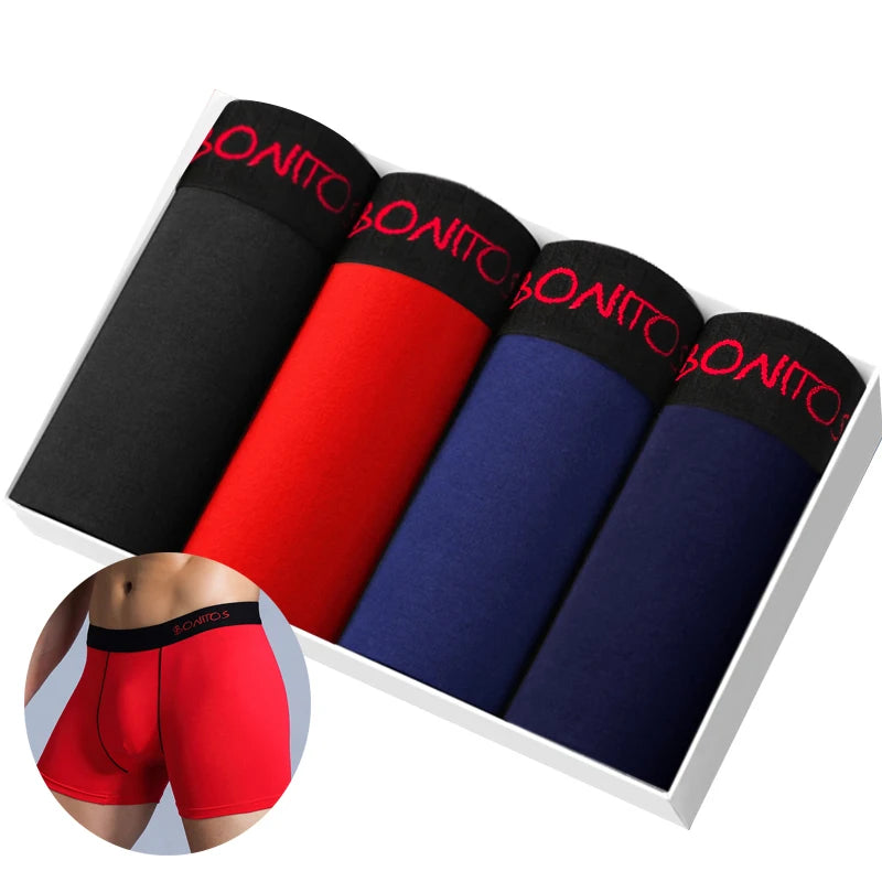4pcs Cotton Boxers For Man Underwear Slip High Quality Men's Panties Sexy Homme Underpants Boxer Shorts Calecon Trunks