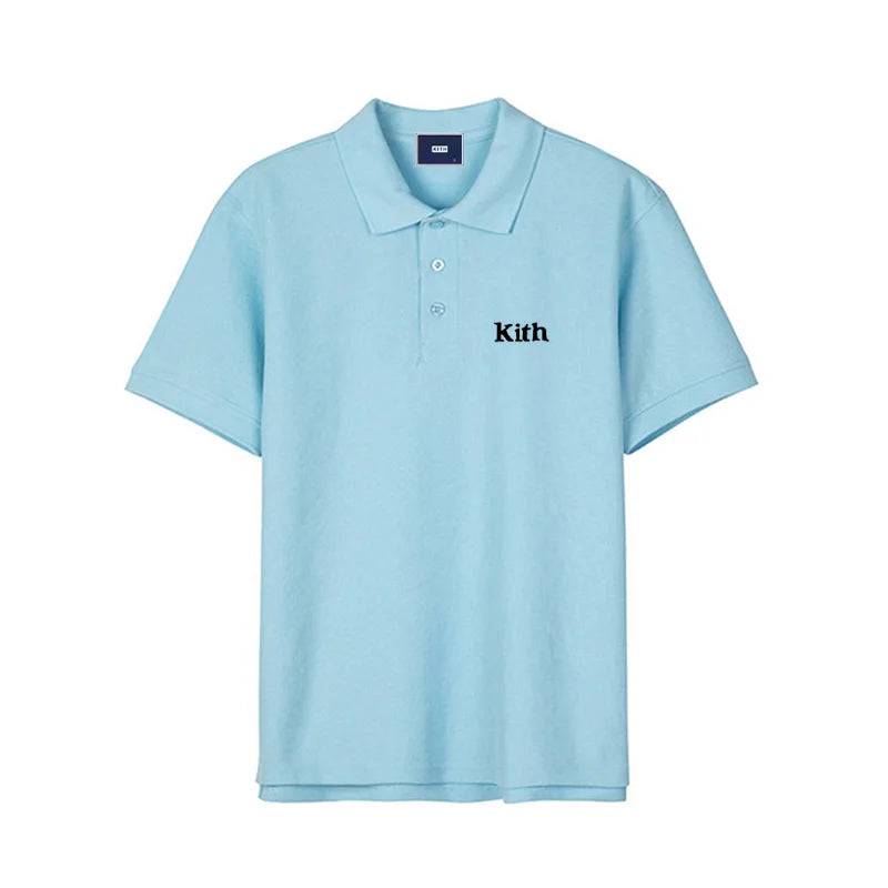 Japan Korea Quality 100%Cotton Solid polo T Shirt Mens Short Sleeve Fashion Trend Clothing Woman Summer Letter Embroidery Tops