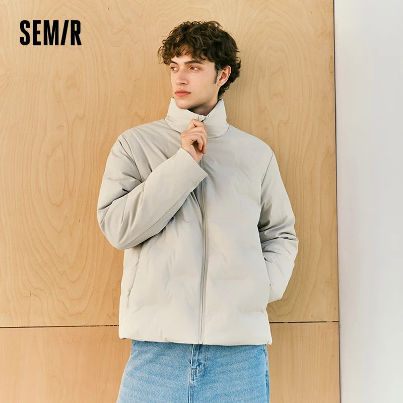 Semir Men Down Jacket Water Repellent Seamless Bonded 2026 Winter Outdoor Layer Warm Insulation Cold Weather Everyday Style