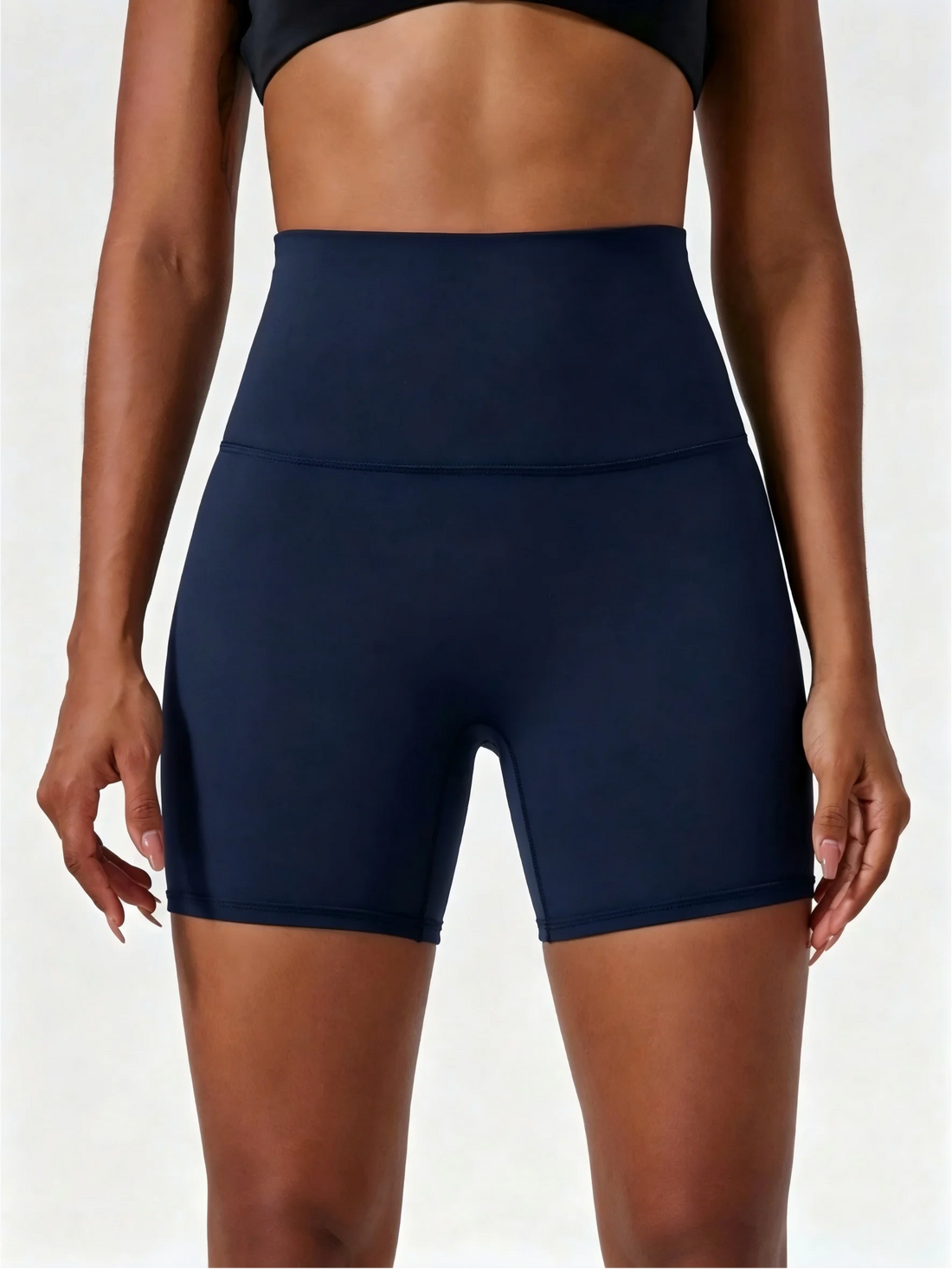 Women'S High-Waisted Stretchy Shorts - Slimming Summer Workout Shorts, Sexy Butt-Lifting Design, Casual and Versatile Style, Bla