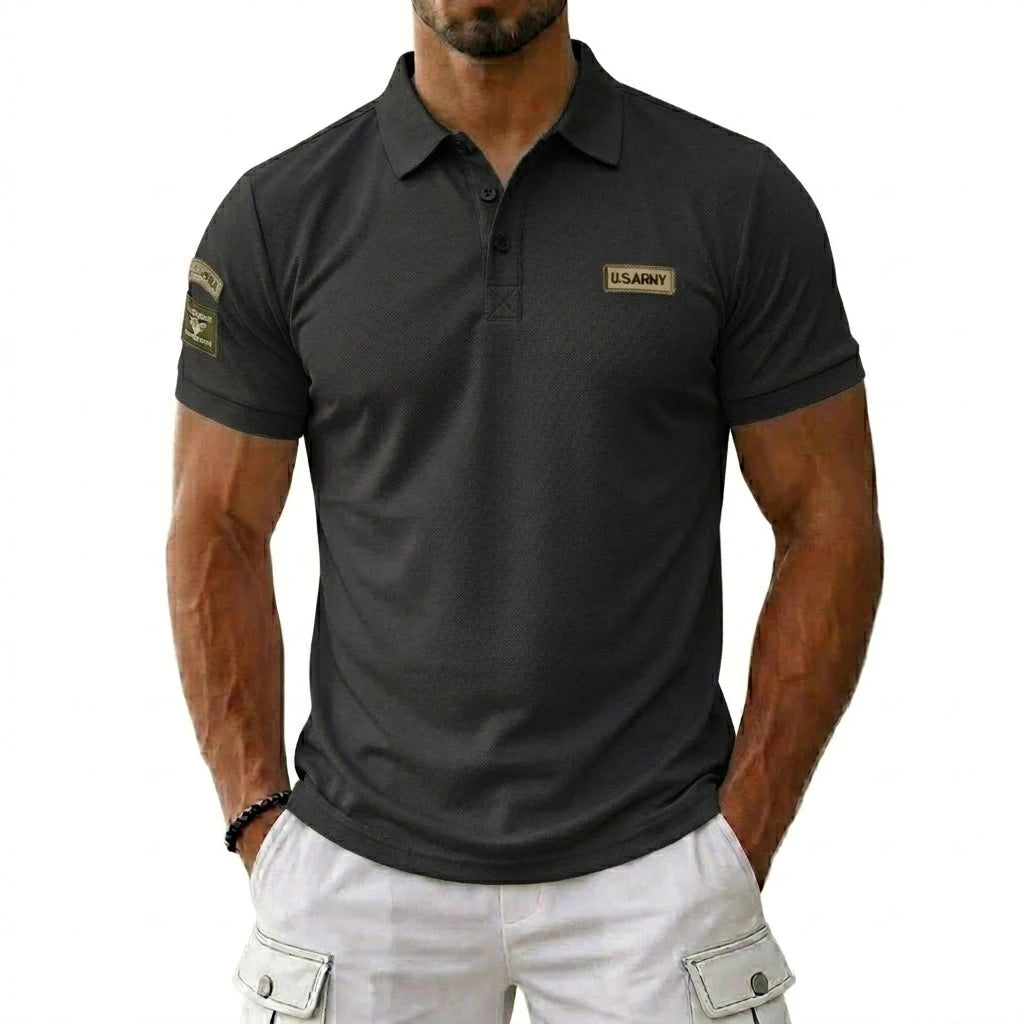 Summer Mens Short Sleeve T-Shirts Lightweight Breathable Polo Shirts for Men Embroidered Gym Luxury Men's Shirts Button Tops
