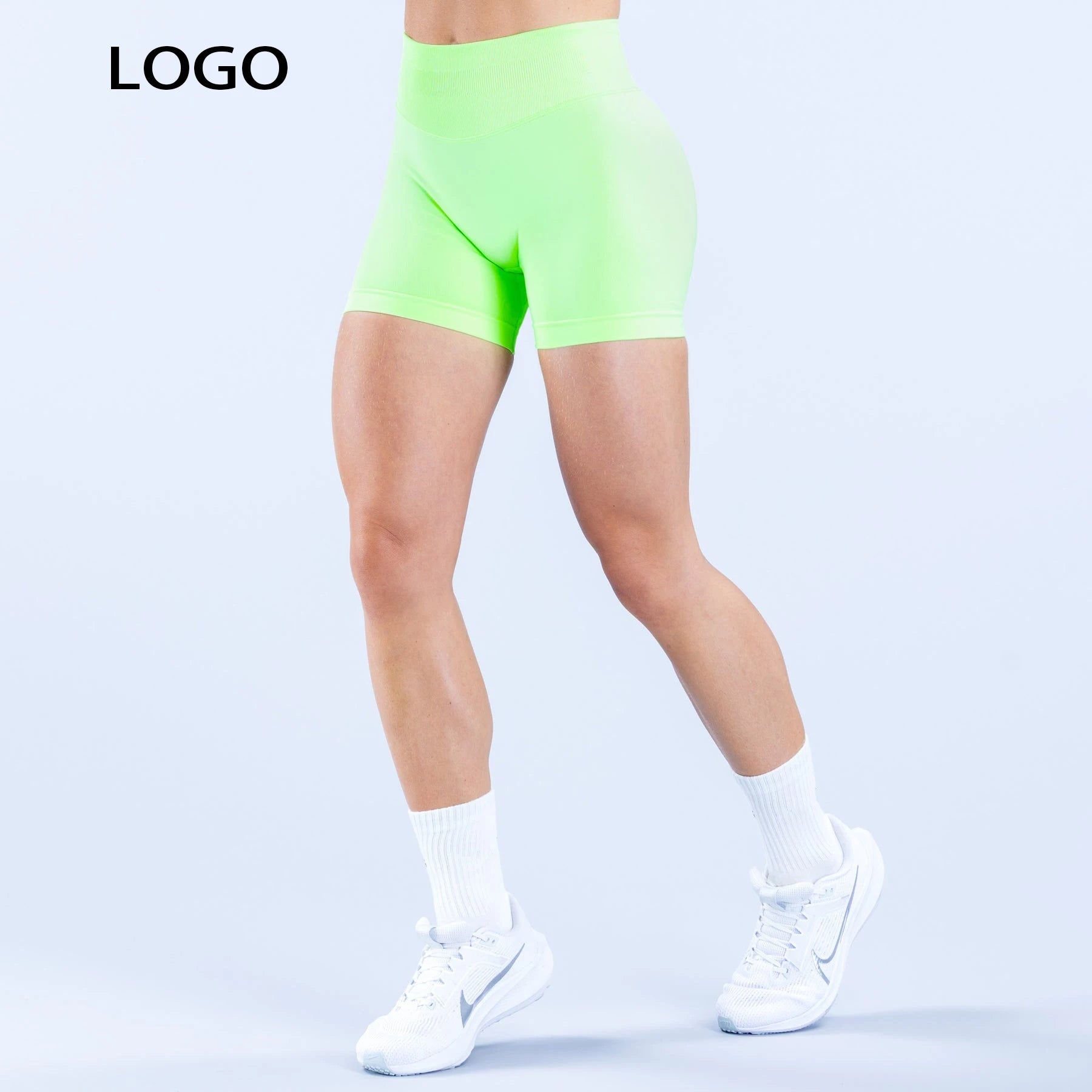 D  LOGO  Summer Running Sports Shorts Women Buttock Lift Leggings Women Cycling Slim Fit Workout Shorts High Waist Yoga Shorts