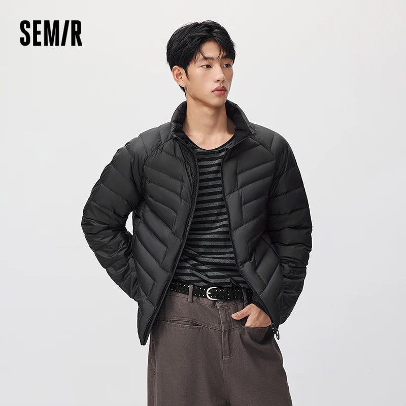 Semir Men Down Jacket Modern Style Quilted Water Repellent Raglan Sleeve 2026 New Winter Daily Wear Urban Casual Style
