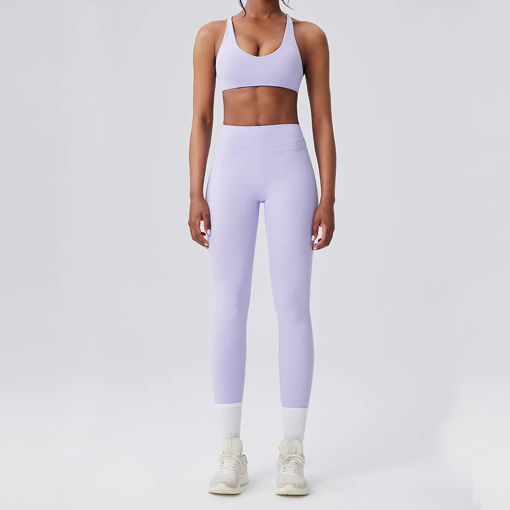 BIANHUI Women's Two Pieces Set Women Bra Shorts High Waist Quick Dry Running Fitness Sports Women's Tracksuit Female Clothing - ATFH
