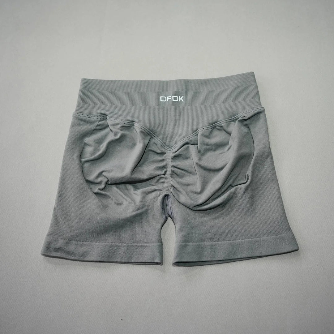 DFDK Women High Rise Scrunch Booty Shorts Seamless Push Up Shaping Squat Proof Anti Rolling Fitness Gym Athletic Running Yoga