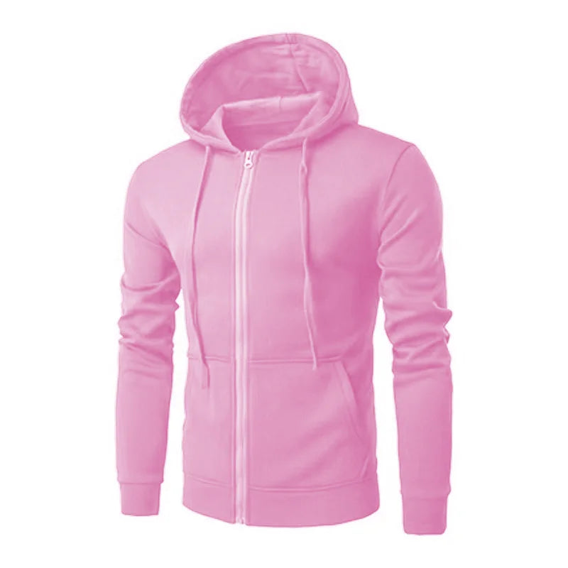 spring autumn Men Sweatshirts Long Sleeve Hoodie Zipper cardigan Male/woman Hoodies Sweatshirt Slim Fit Hoodie Male Clothing - ATFH