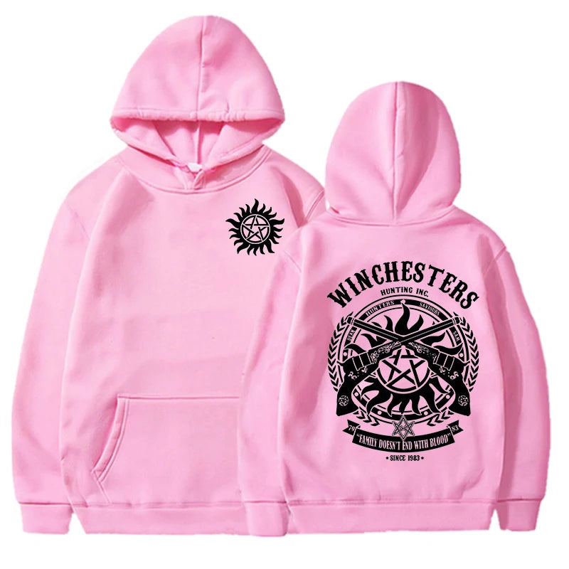 NEW Supernatural Printed Hoodie Women Men Fashion Autumn Winter Warm Sweatshirt Hip Hop Harajuku Streetwear Long Sleeve Pullover