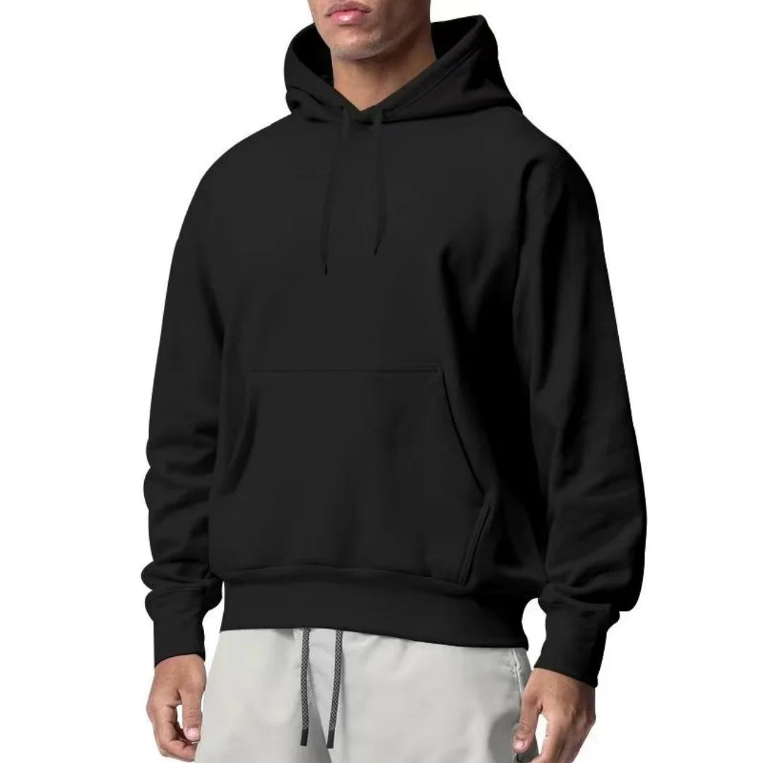 Plain Pullover Fleece Hoodies Unisex Wholesale Hooded Sweatshirt Men Cheap Sublimation Black Hoodie For Men Sudaderas De Hombre - ATFH