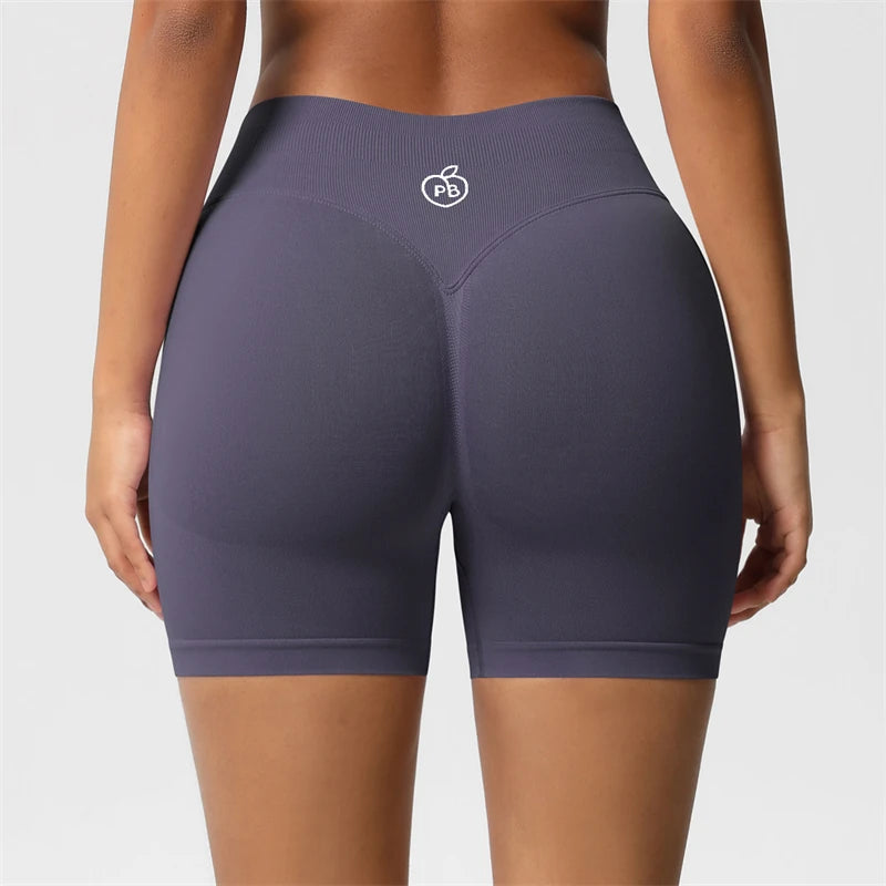 Women Bum Three Waist Sections Sports Shaping Shorts Seamless Sports Shorts For Women Cycling Jogging Fitness High Waist Push Up Tahsi Fashion House