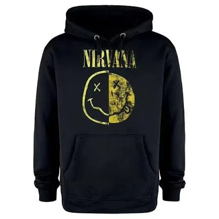 2026 Nirvana Hoodie - Suitable for both men and women. A casual hoodie for anime enthusiasts. Retro and loose style.