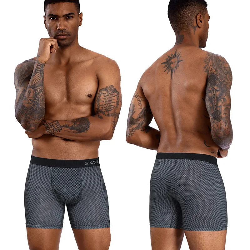 4pcs Brand Men's Panties New Man Boxer Shorts Polyester Male Slip Underpants Sexy Mens Underwear Gift