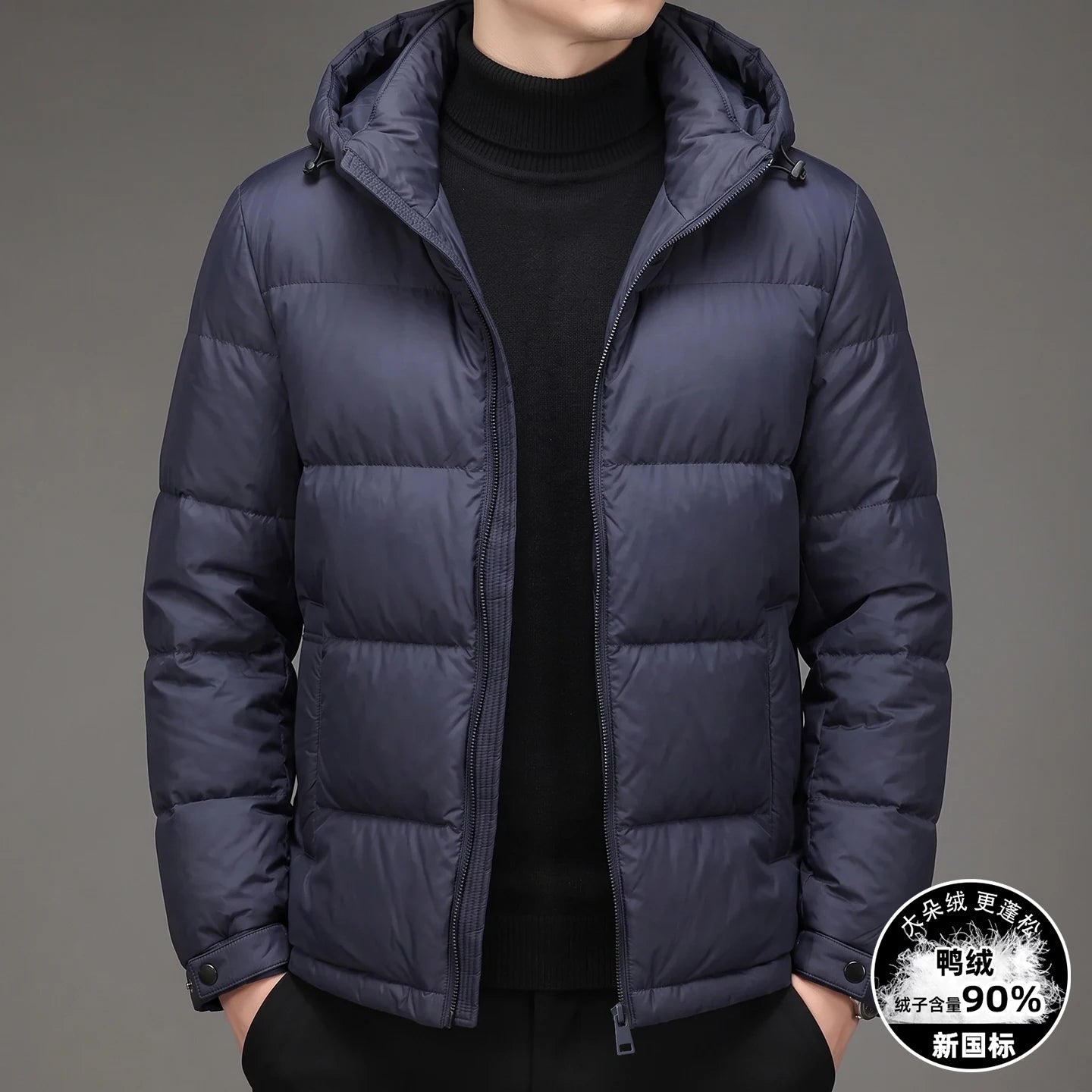 Casual Men's Hooded Duck Down Jackets New 2026 Autumn Winter Outwear Windproof Warm Puffer Coats Youth Loose Padded Top Clothing
