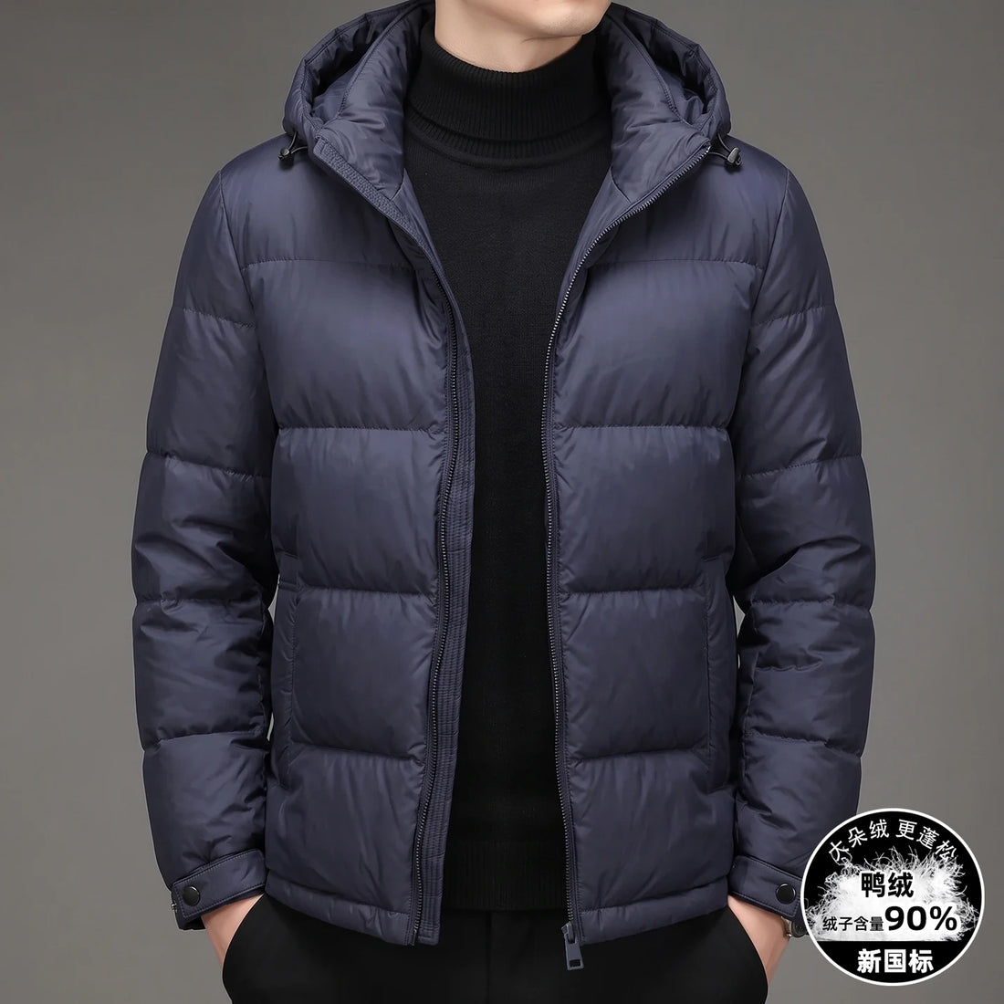 Casual Men's Hooded Duck Down Jackets New 2026 Autumn Winter Outwear Windproof Warm Puffer Coats Youth Loose Padded Top Clothing